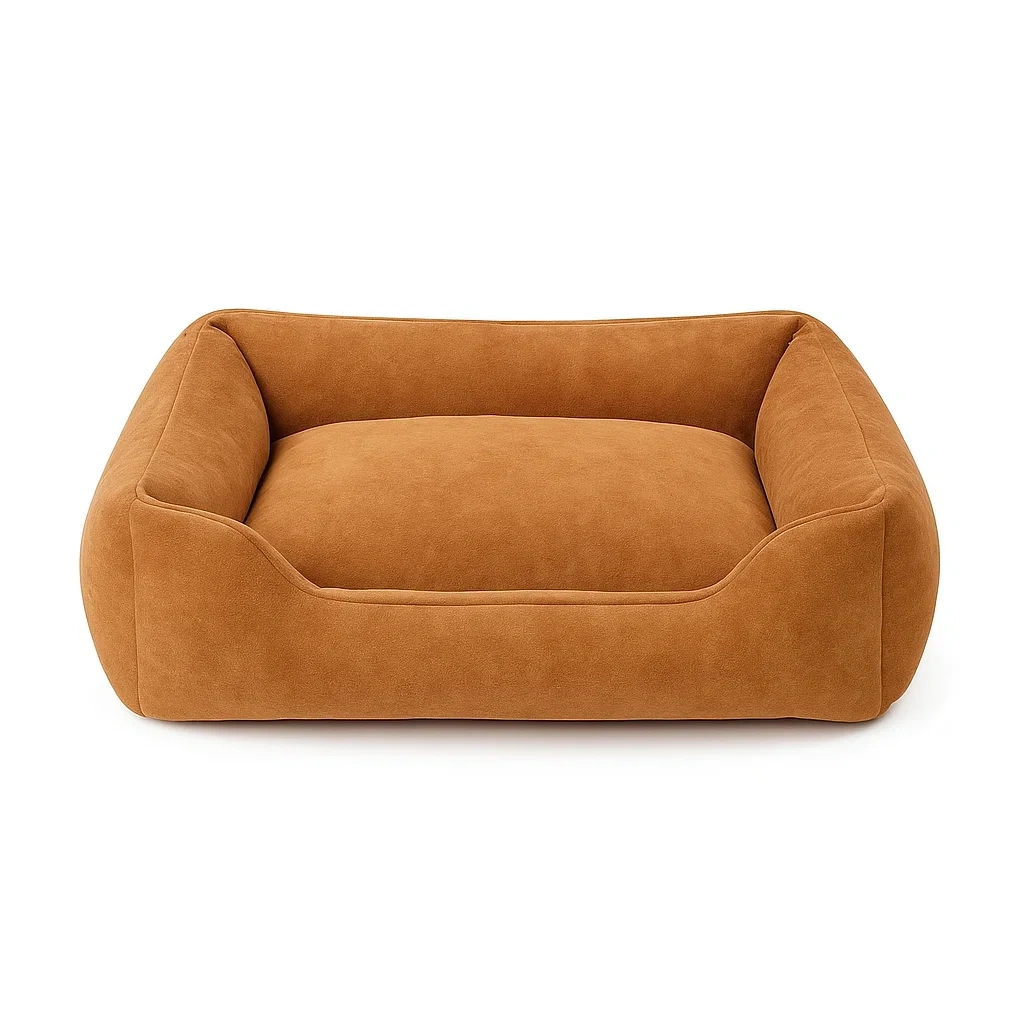 Hundebett Mikrofaser Braun 90x70x30cm-decorinspiredhub