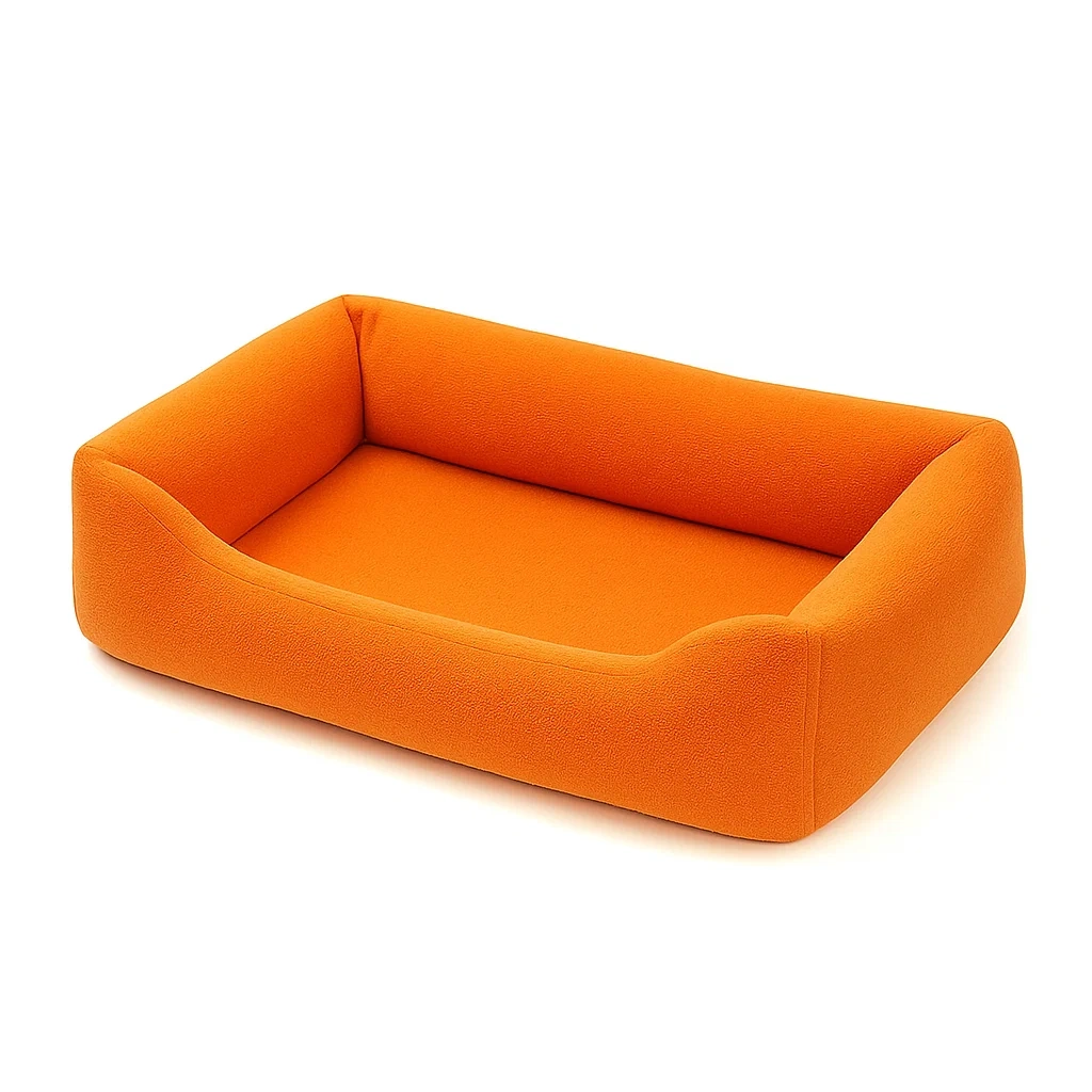Hundebett Rechteckig Polyester Orange 90x60x20 cm-decorinspiredhub