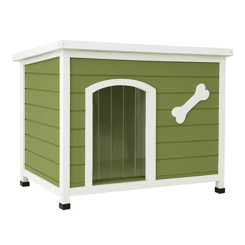 Holz-Hundehütte für Außenbereich Grün 90x80x85 cm-decorinspiredhub
