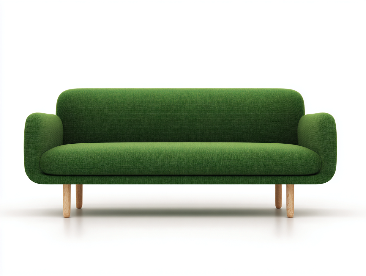 Gerades Sofa Stoff Holzbeine 180x80x75 cm - Grün - Modernes Design für Wohnzimmer-Luxeupbay