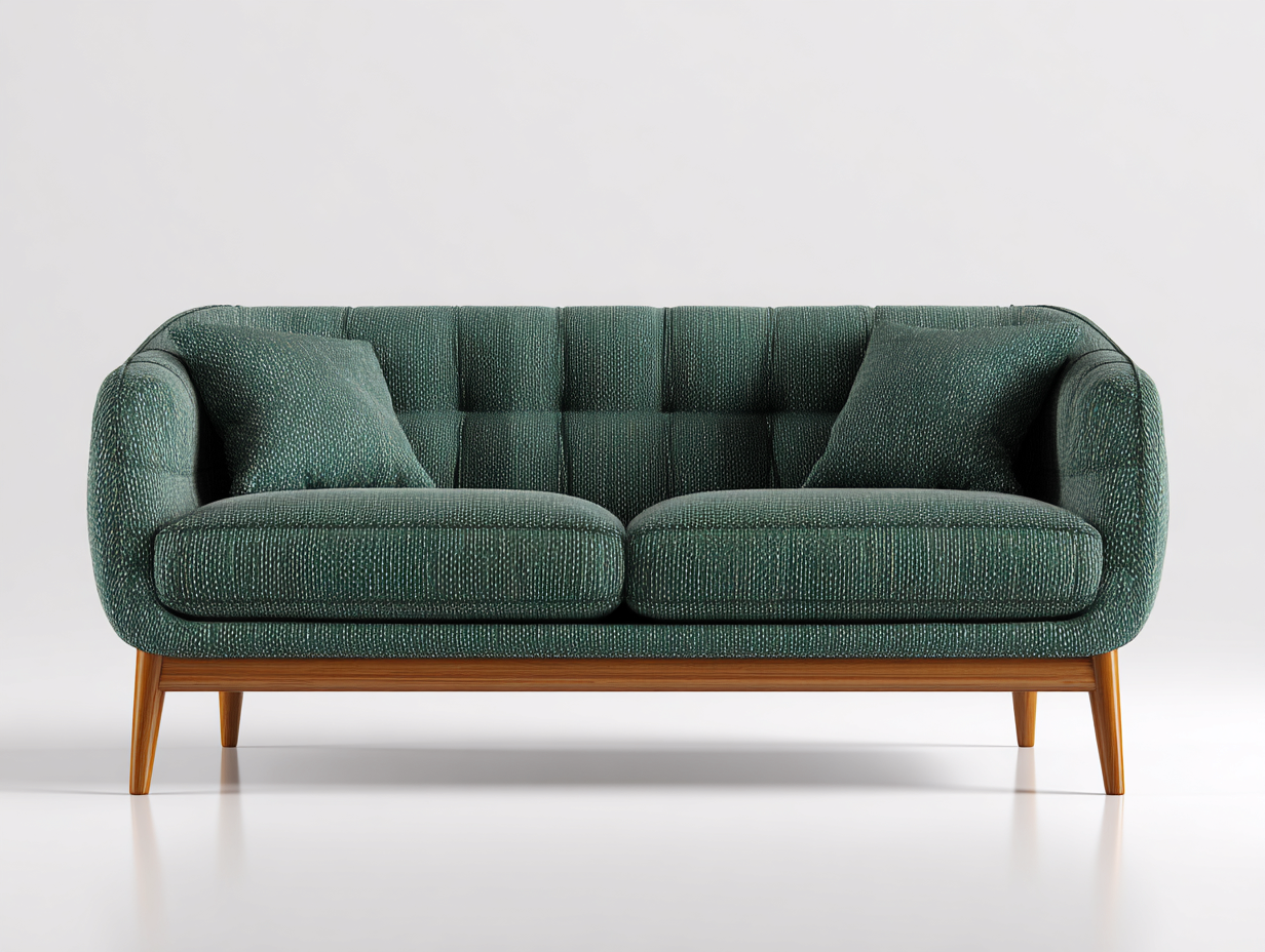 Gerades Sofa Stoff Holzrahmen 190x85x80 cm - Dunkelgrün - Modernes Design für Wohnzimmer-Luxeupbay