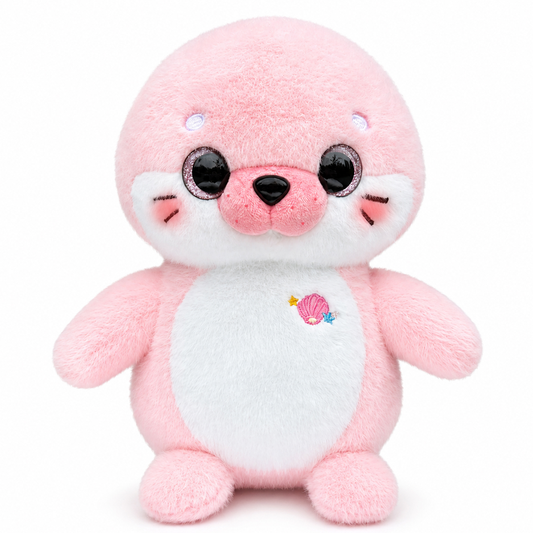 Gray Seal Plush Toy, 9.8 Inch Soft Round Seal Stuffed Animal, Birthday, Christmas, Easter, Graduation & Valentine’s Day Gift, Cozy Bed & Desk Decor, Ocean Animal Plush for Kids and Collectors