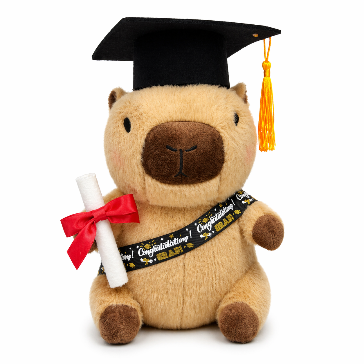 KUMANEKO Capybara Stuffed Animal, 12 Inch Graduation Plush Toy with Cap, Diploma and Sash, Soft Capybara Plushie Keepsake Gift for Class of 2026