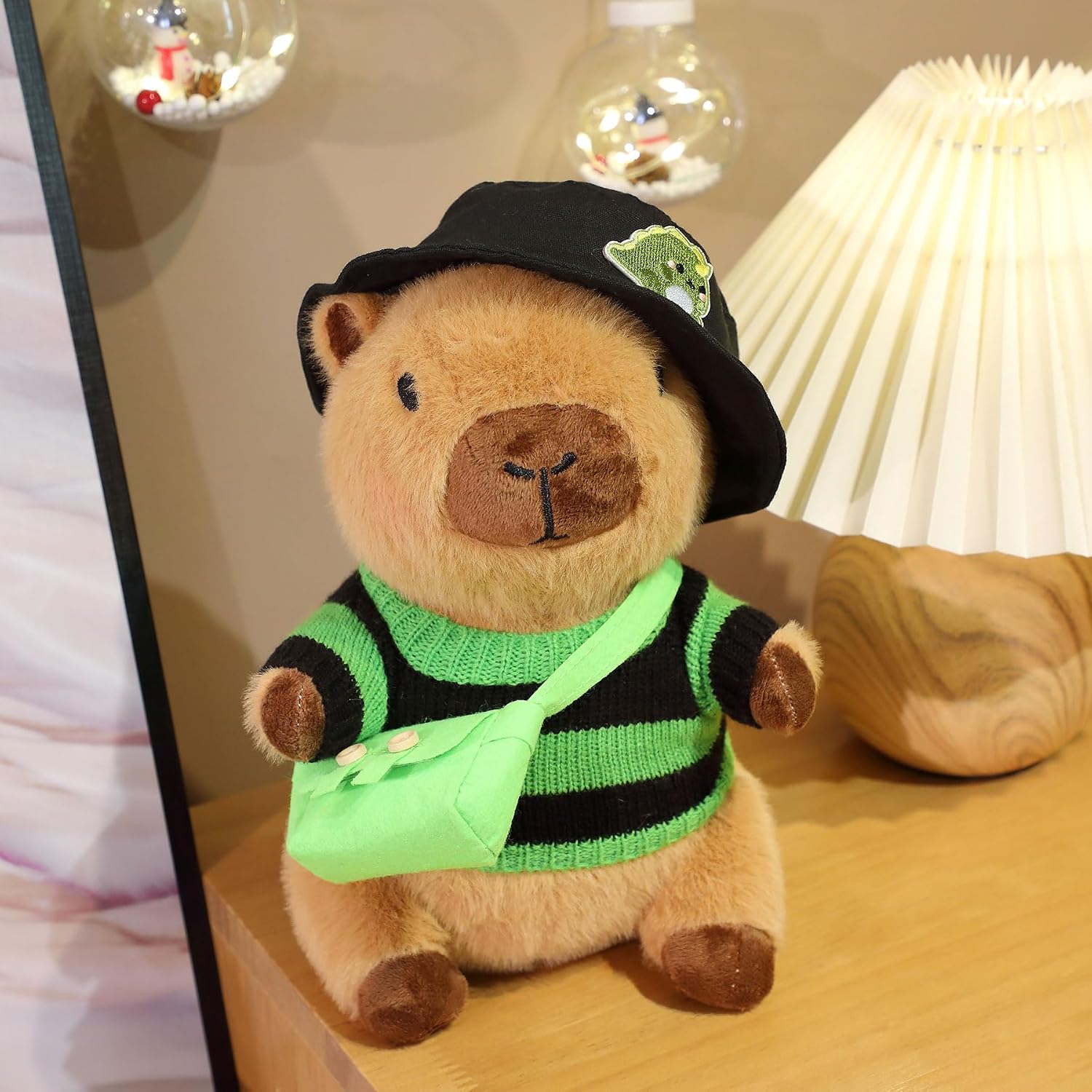KUMANEKO 2 Capybara Plush Dress-Up Gift Set with Clothes & Accessories