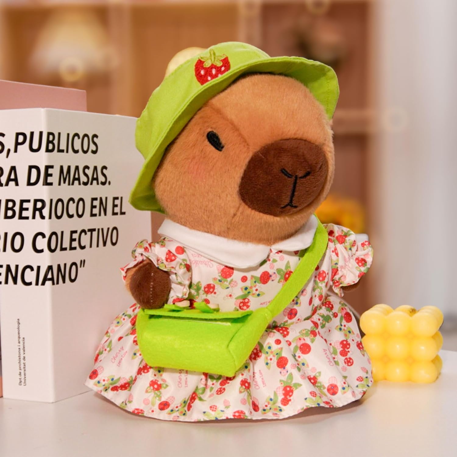 KUMANEKO Capybara Plush Clothes & Accessories Set – 12-Piece Dress-Up Outfits for 10-Inch Plush Toys