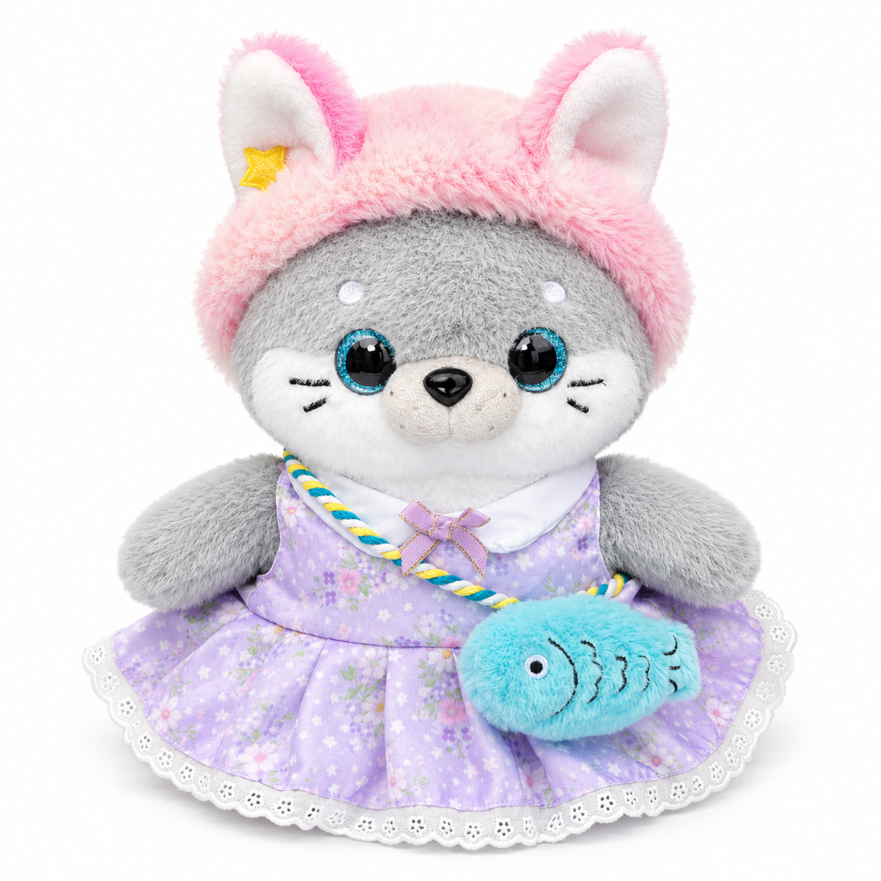 25cm Dress-Up Seal Plush Toy with Removable Clothes and Bags, 6 Styles Stuffed Animal with Hats, Sweaters, Dresses and Accessories, Cute Plush Gift for Birthday, Christmas and Room Decor