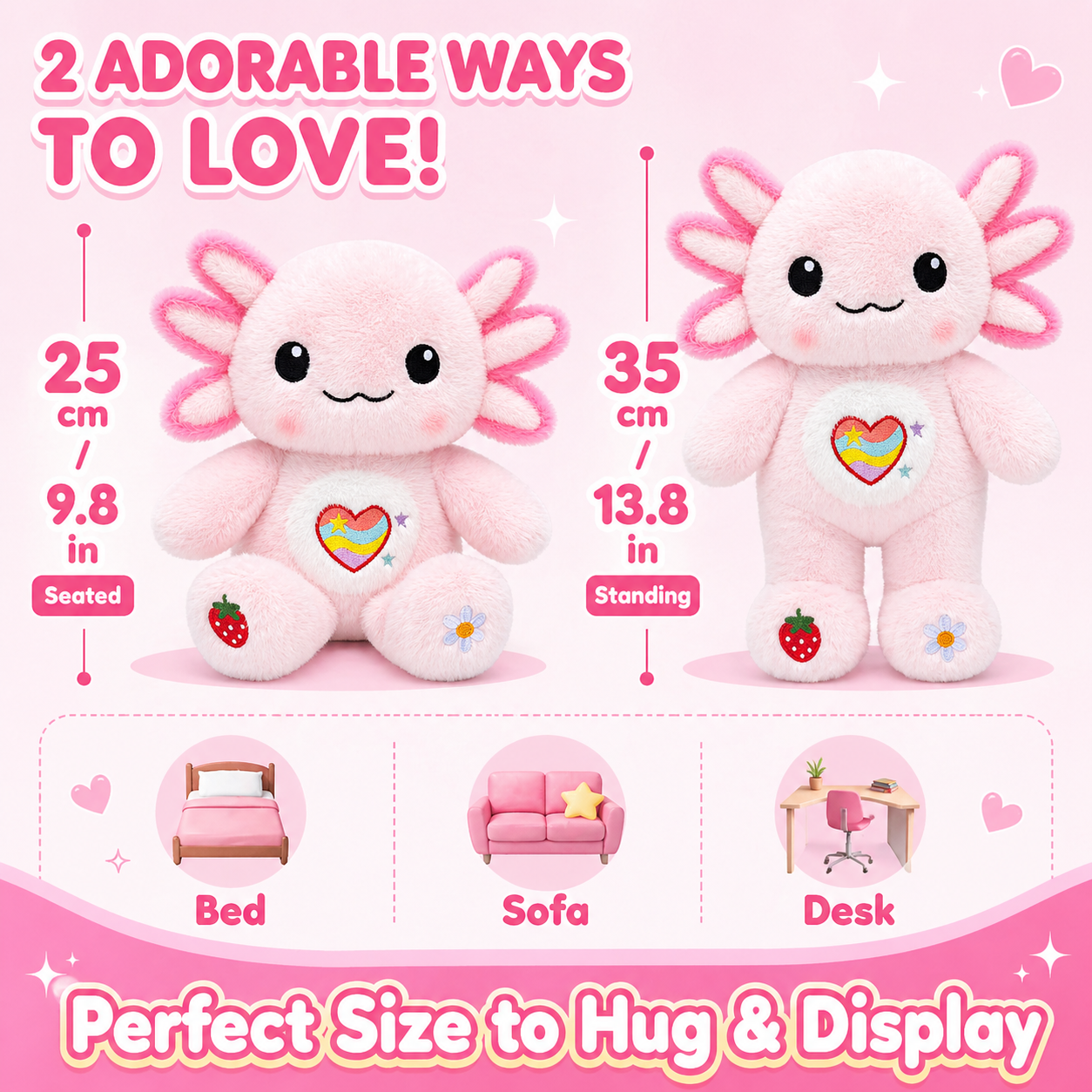 Cute Axolotl Plush Gifts for Kids