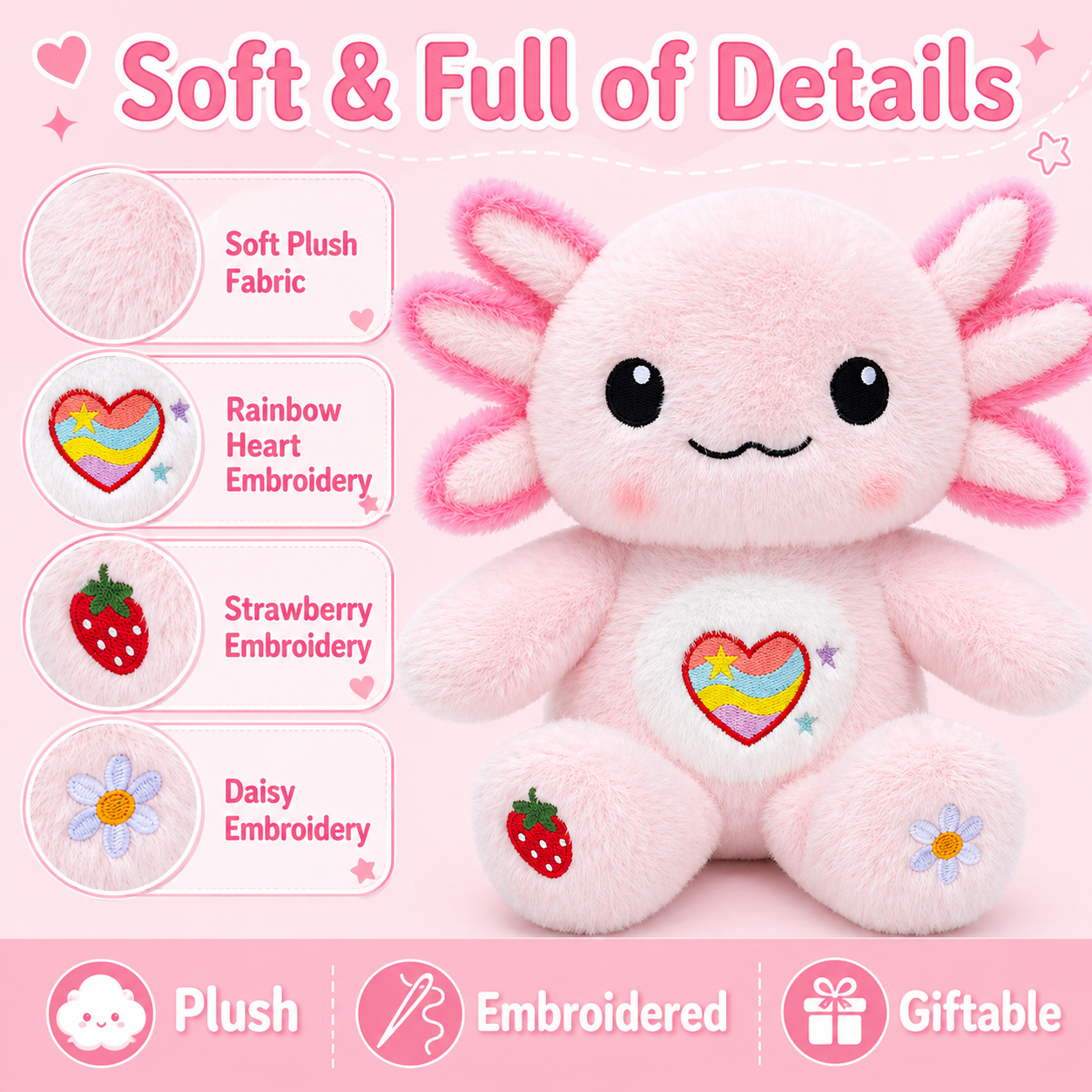 Cute Axolotl Plush Gifts for Kids