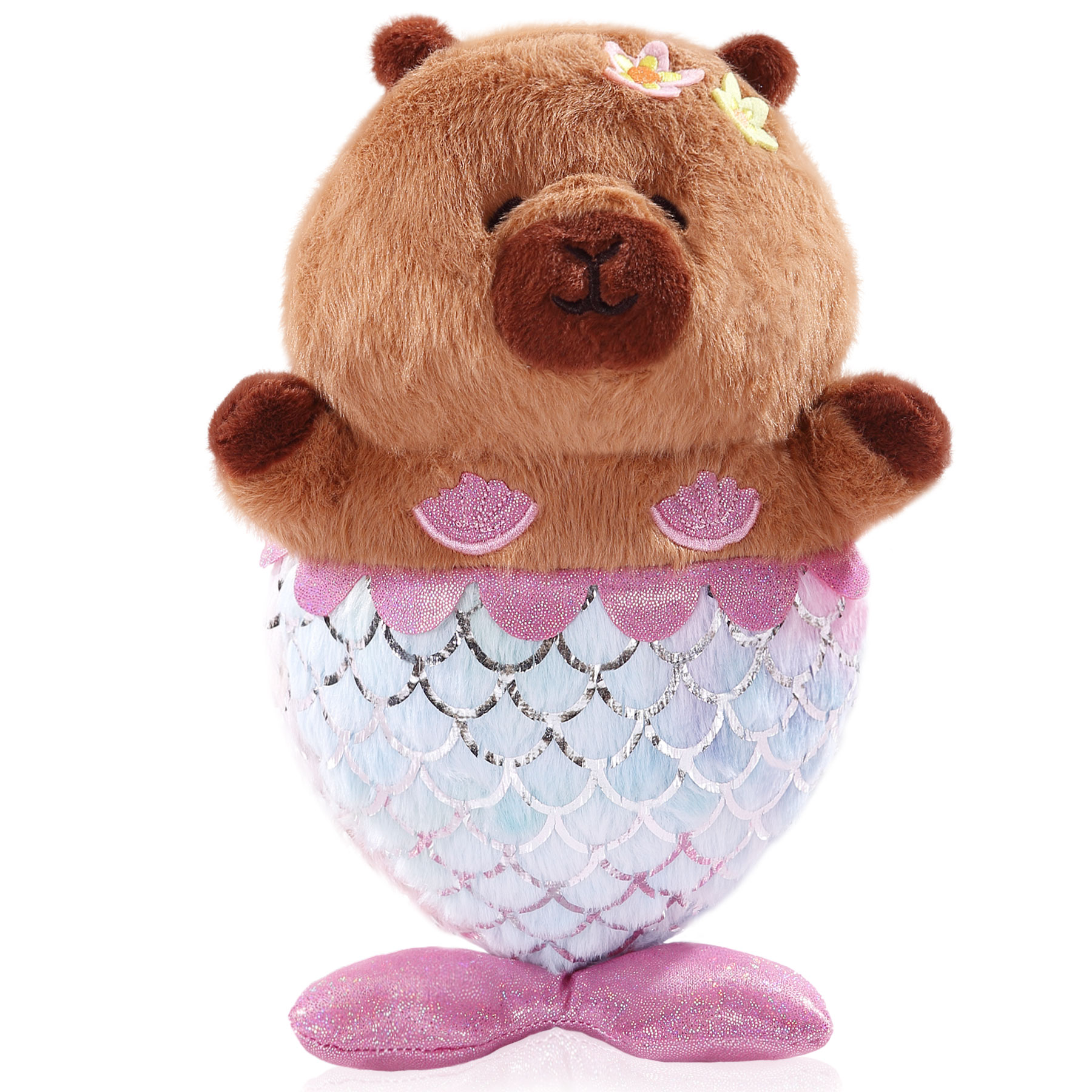 KUMANEKO Capybara Plush,12 in Capybara Stuffed Animals for Girls, Cute Capybara Plush Transform into Mermaid Stuffed Animal 