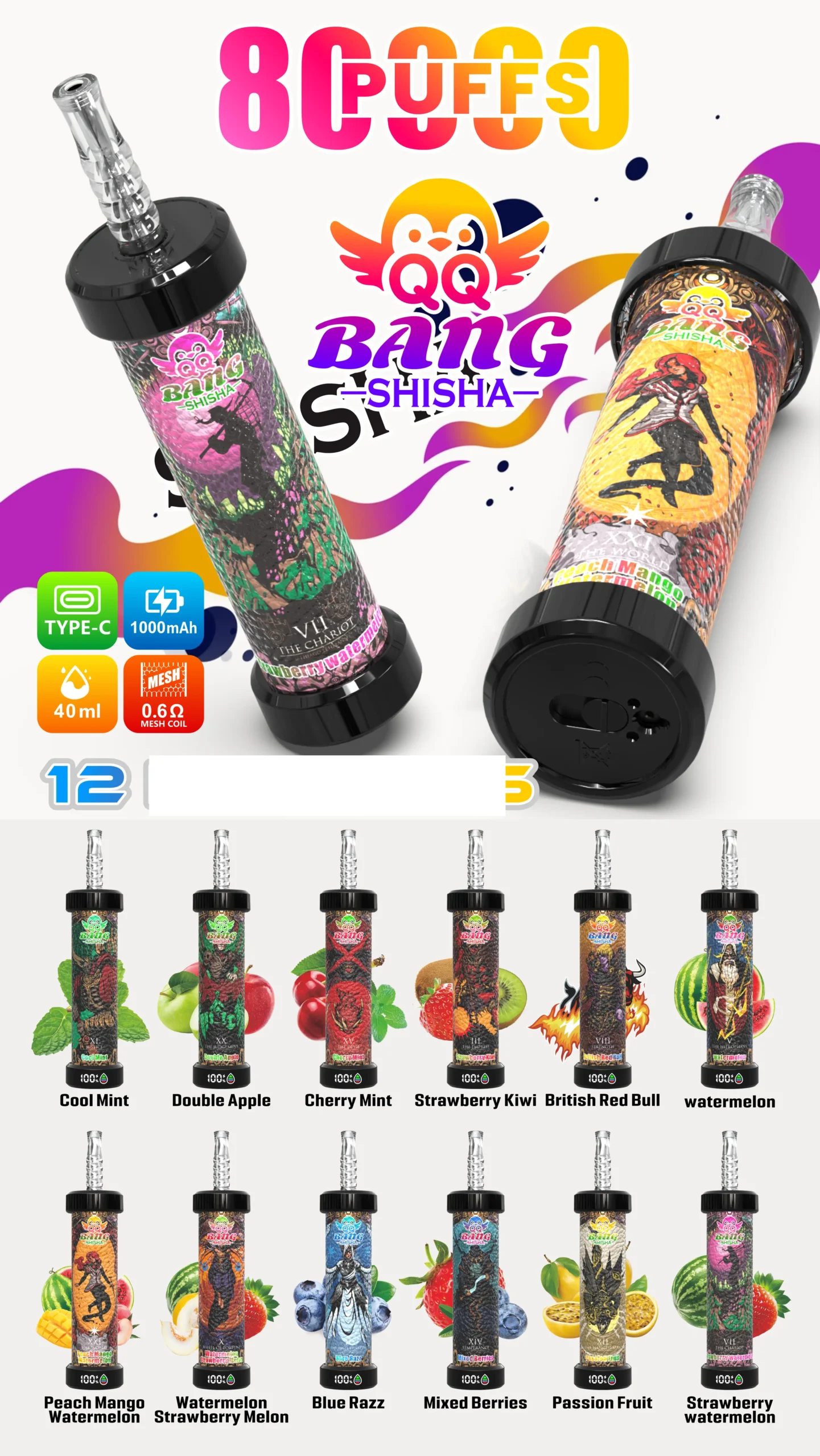 QQ BANG BLAZE 80K DKS051 80000 Puffs Shisha Disposable Vapes Smart Display Wholesale Bulk Buy 26 QQ BANG BLAZE 80K DKS051 80000 Puffs Shisha Disposable Vapes Smart Display Wholesale Bulk Buy