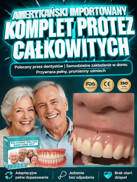 🔥 Nowy komplet protez z importu z USA| Bezbolesny zgryz · Płatność przy odbiorze | Swoboda jedzenia i idealny uśmiech bez kleju | Odzyskaj uśmiech w 3 minuty!  | Pełna adsorpcja!  | Nawet twarde pokarmy się nie ruszą