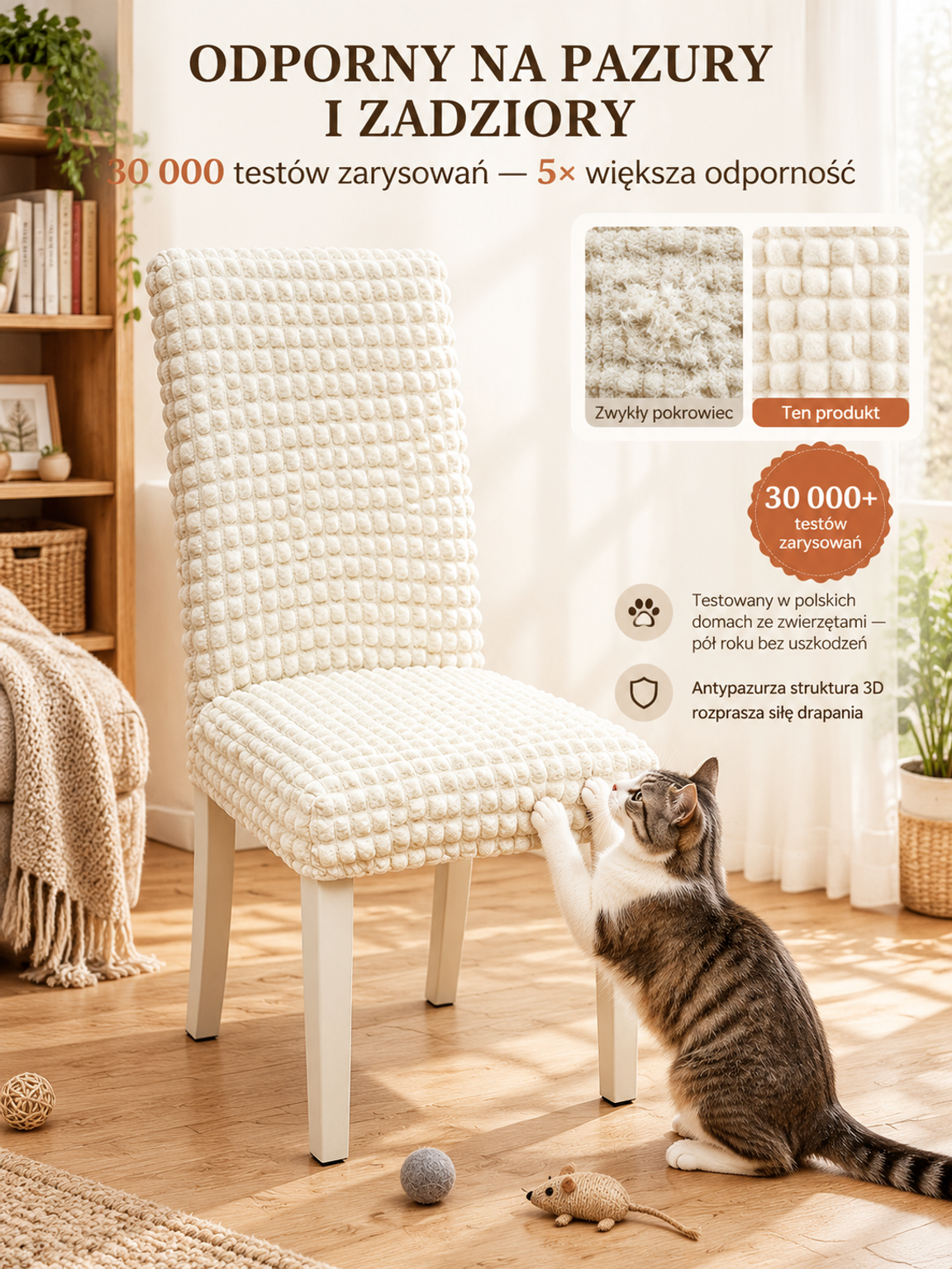 ✨【Bez potrzeby zmiany siedzenia】3D elastyczny pokrowiec na siedzenie| Antypoślizgowy & Odporny na Koty| Ochrona 360° dla Twoich Mebli✨