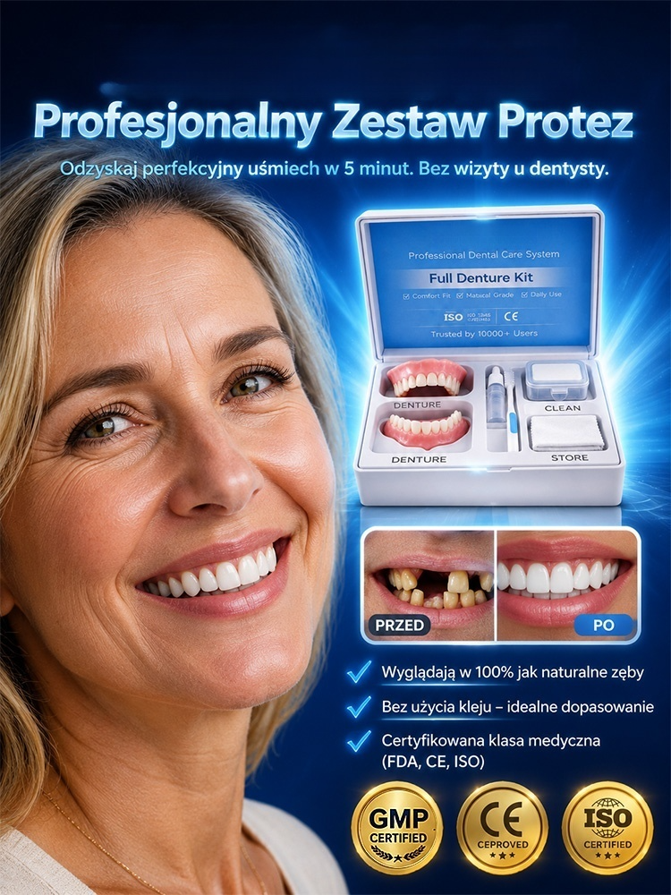 ✨[Profesjonalny zestaw do pielęgnacji protez zębowych] | Bez Kleju i Bez Wypadania  | Idealne Dopasowanie i Mocny Zgryz| Koniec ze Wstydem |Odzyskaj Apetyt | Super Cena za 2 Sztuki✨