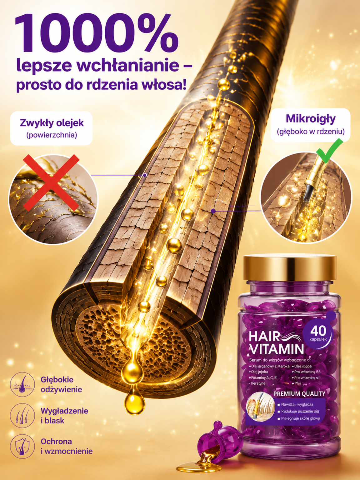 🔥[Bestseller]Bez spłukiwania odżywcza olejowa kuracja do włosów