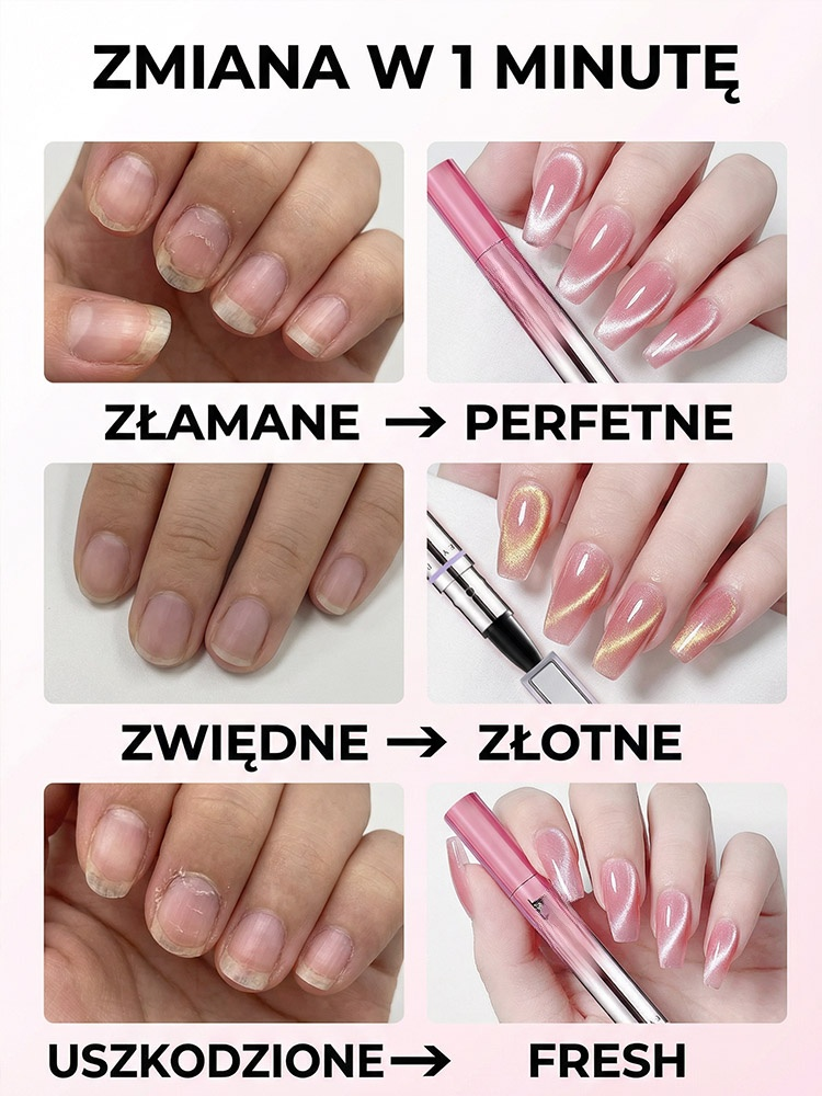 💅Leniwy 3D długopis do paznokci z efektem kociego oka| Efekt Kociego Oka bez Lampy UV (Trwałość 3 Tygodnie)✨