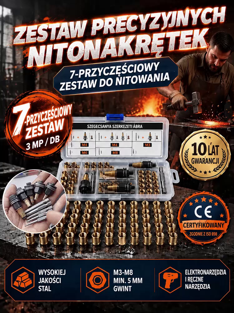 💥【Wyprzedaż Magazynu -80%】Zestaw naprawczy nakrętek– Gwint w 3 Sekundy! ⚙️