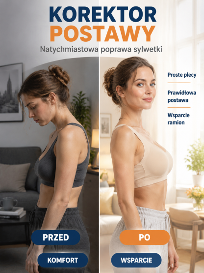 🌟[Rekomendacja Fizjoterapeutów]Codzienny Biustonosz na Garbienie się | Ultraelastyczny, Niewidoczny Pod Ubraniem + Push-Up