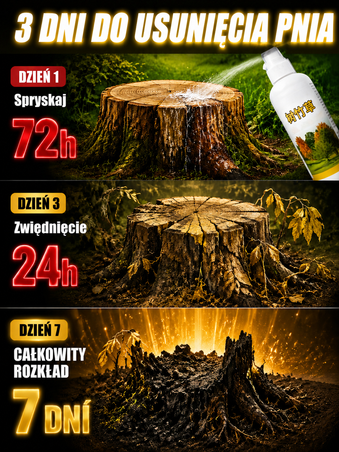 🚨 OSTATNIA DOSTAWA Z NIEMIEC! RABAT -83% 🚨Środek do usuwania drzew i korzeni