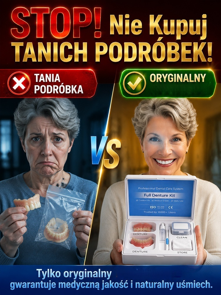 ✨[Profesjonalny zestaw do pielęgnacji protez zębowych] | Bez Kleju i Bez Wypadania  | Idealne Dopasowanie i Mocny Zgryz| Koniec ze Wstydem |Odzyskaj Apetyt | Super Cena za 2 Sztuki✨
