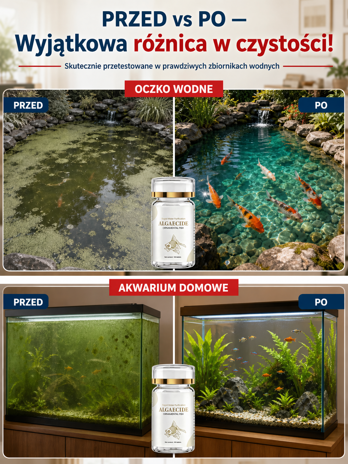 🐟w pełni efektywne żywe bakterie akwarium tabletki do oczyszczania wody 🌿 Szybki Efekt w 24 Godziny!| Krystaliczna Woda na 30 Dni Bez Wymiany!🌟 Pogromca Mętnej Wody 🌟