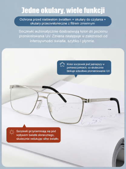  ✨[3-Pak Bestseller]Inteligentne Okulary Progresywne 3w1 (Fotochrom & Anty-Blue)✨