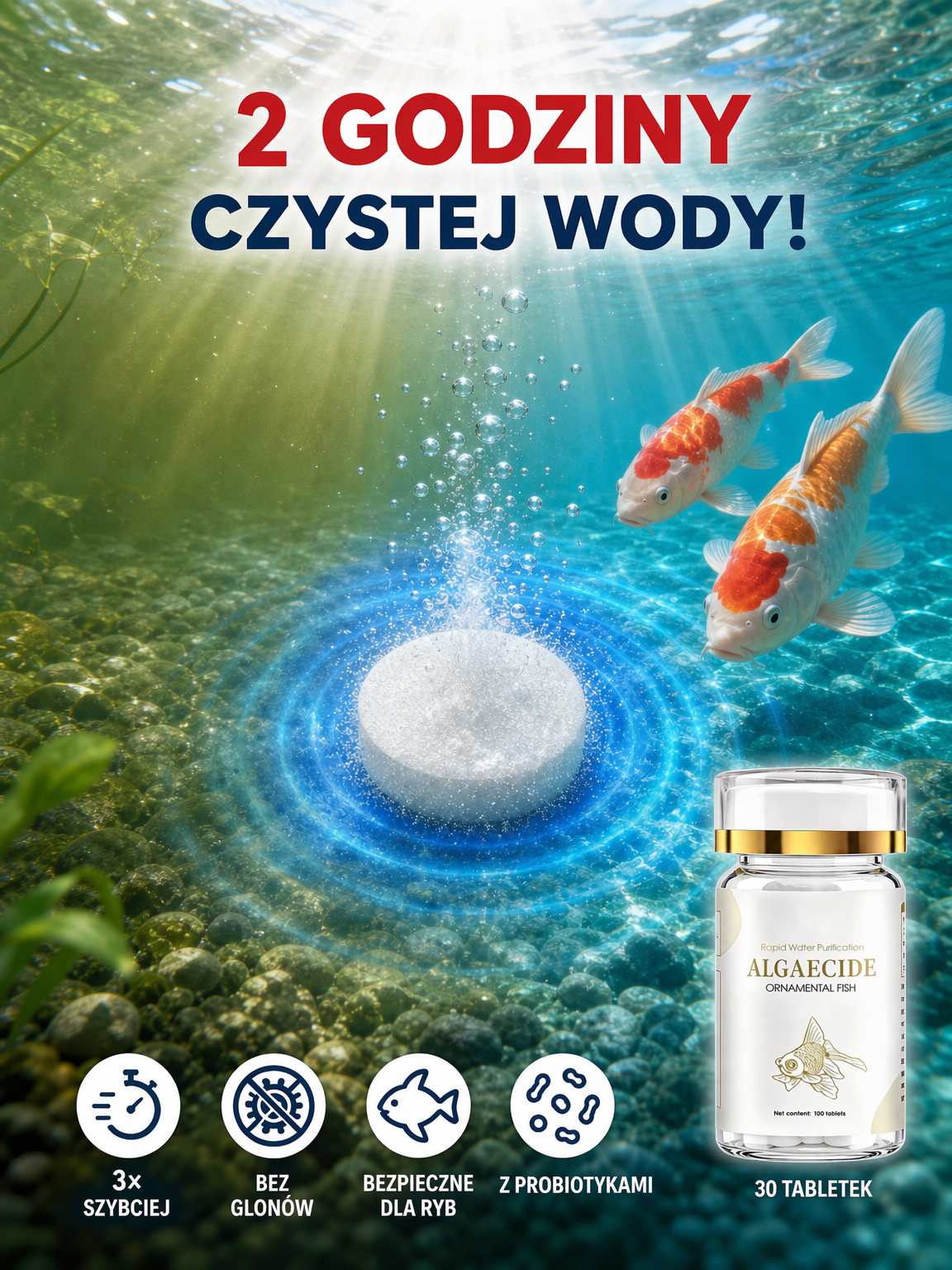 🐟w pełni efektywne żywe bakterie akwarium tabletki do oczyszczania wody 🌿 Szybki Efekt w 24 Godziny!| Krystaliczna Woda na 30 Dni Bez Wymiany!🌟 Pogromca Mętnej Wody 🌟