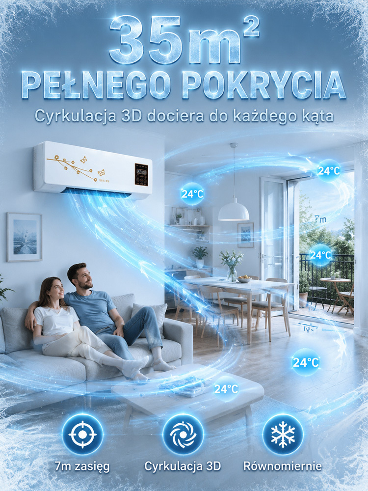 [Natychmiastowy nawiew] Domowy klimatyzator ścienny z dwoma wentylatorami🔥 Pożegnaj upały, przywitaj natychmiastowe lodowate orzeźwienie! 🔥