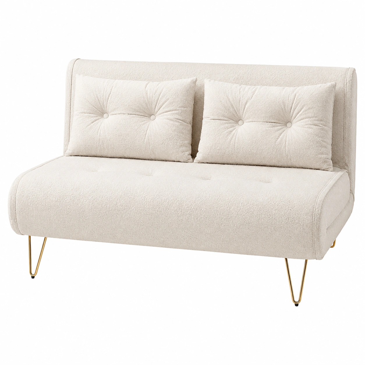 Loveseat boucle Blanco marfil-novelvora