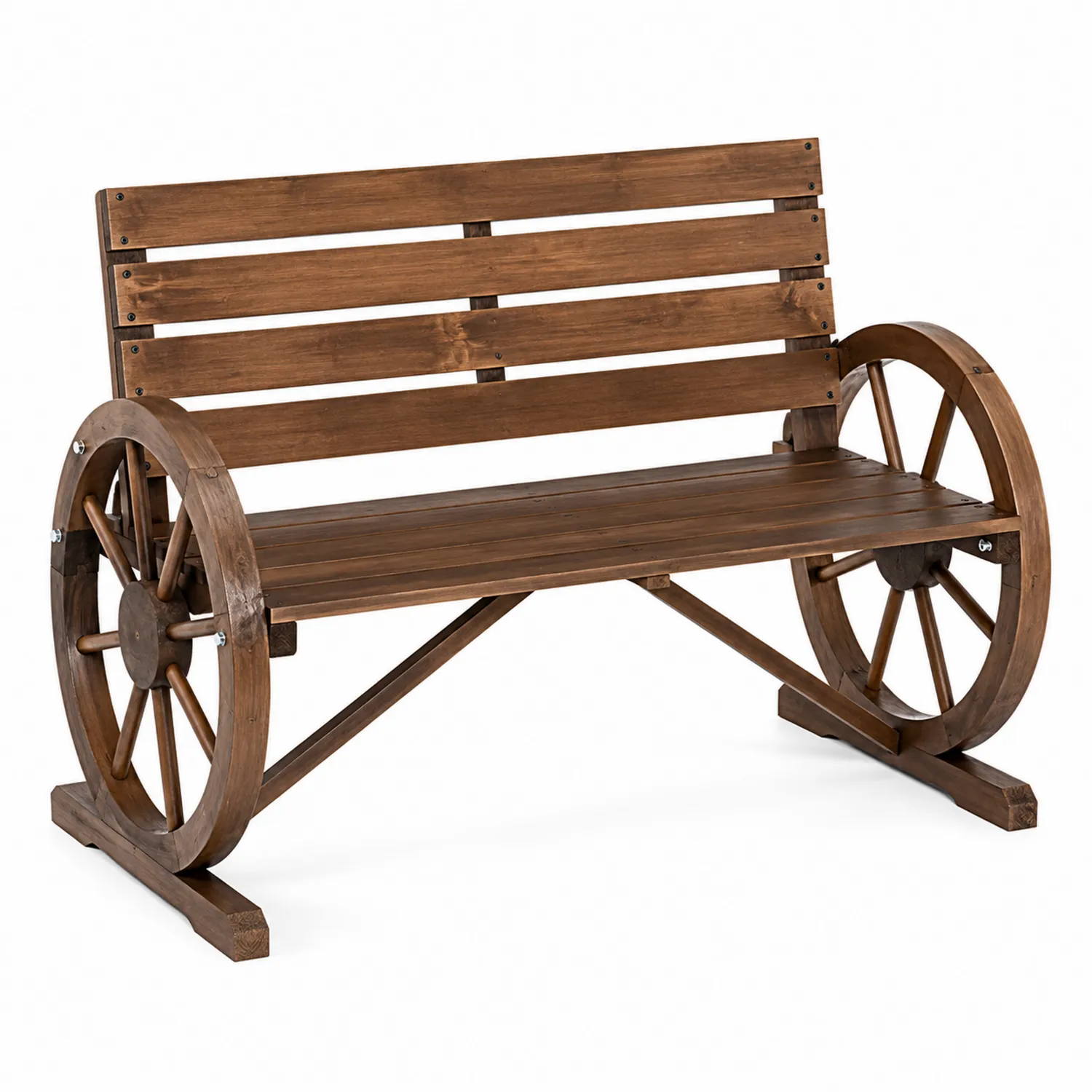 Drewniana ławka z kołami 120 cm