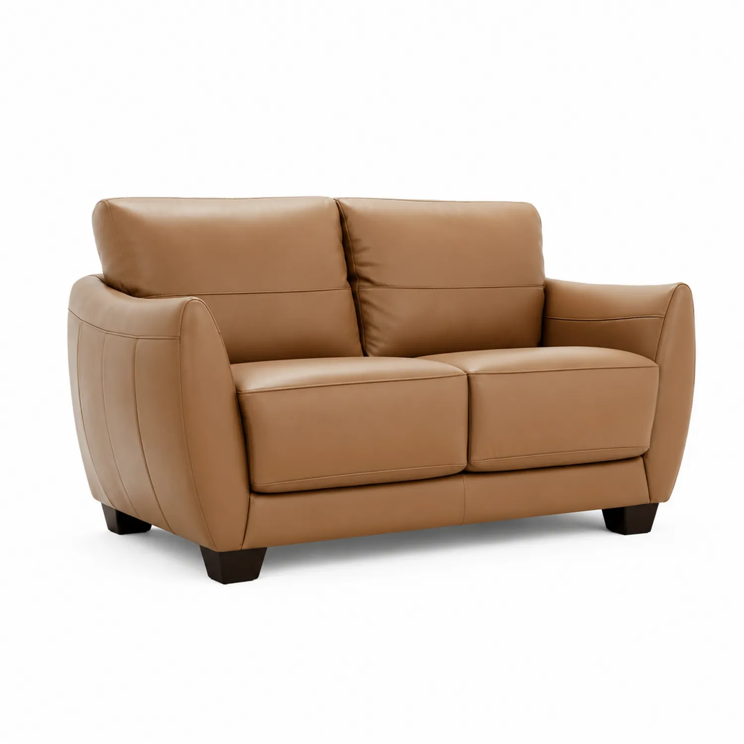 Skórzana Dwuosobowa Sofa Beżowa 150 cm