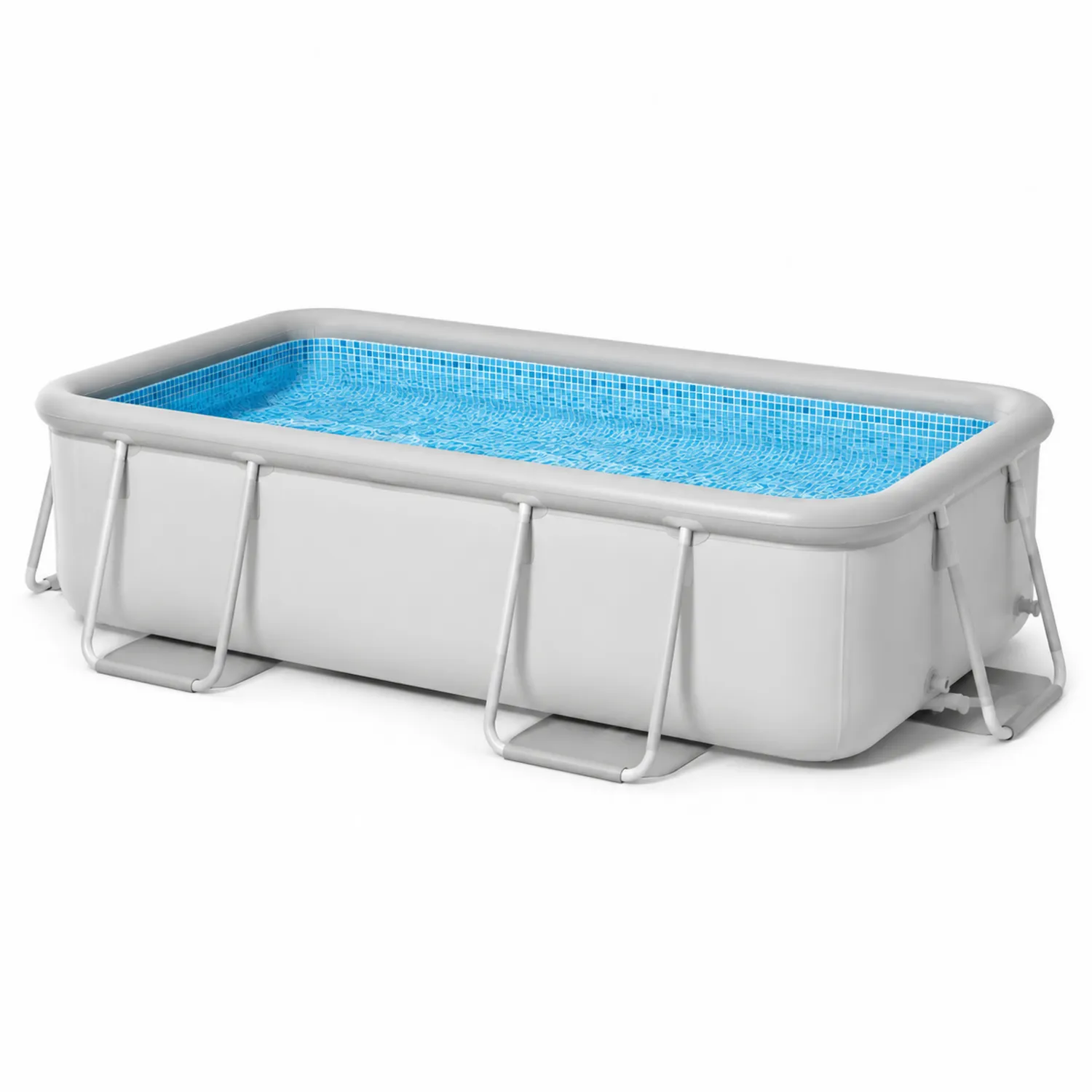 Basen stelażowy prostokątny 400x200x100 cm PVC Szary