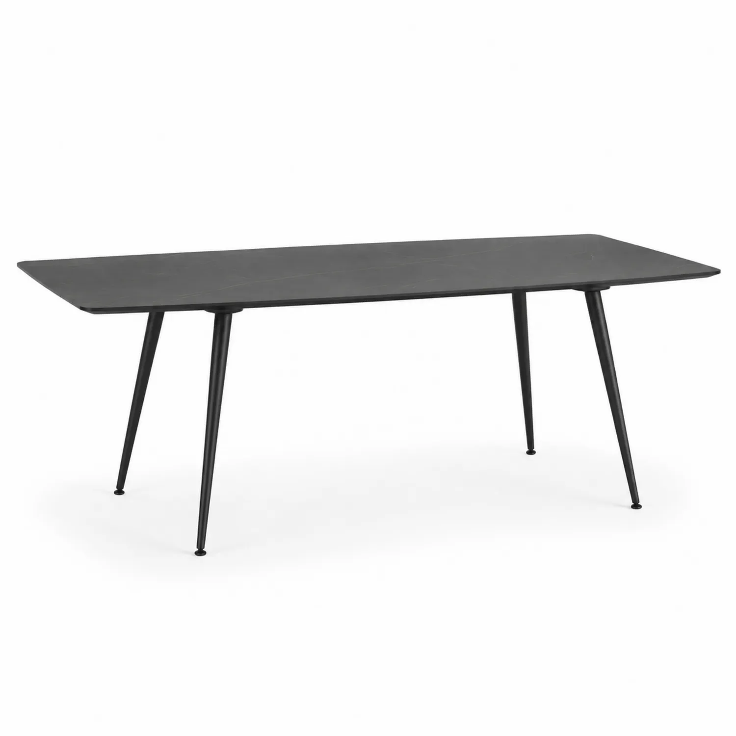 Stół metalowy prostokątny czarny 200 cm