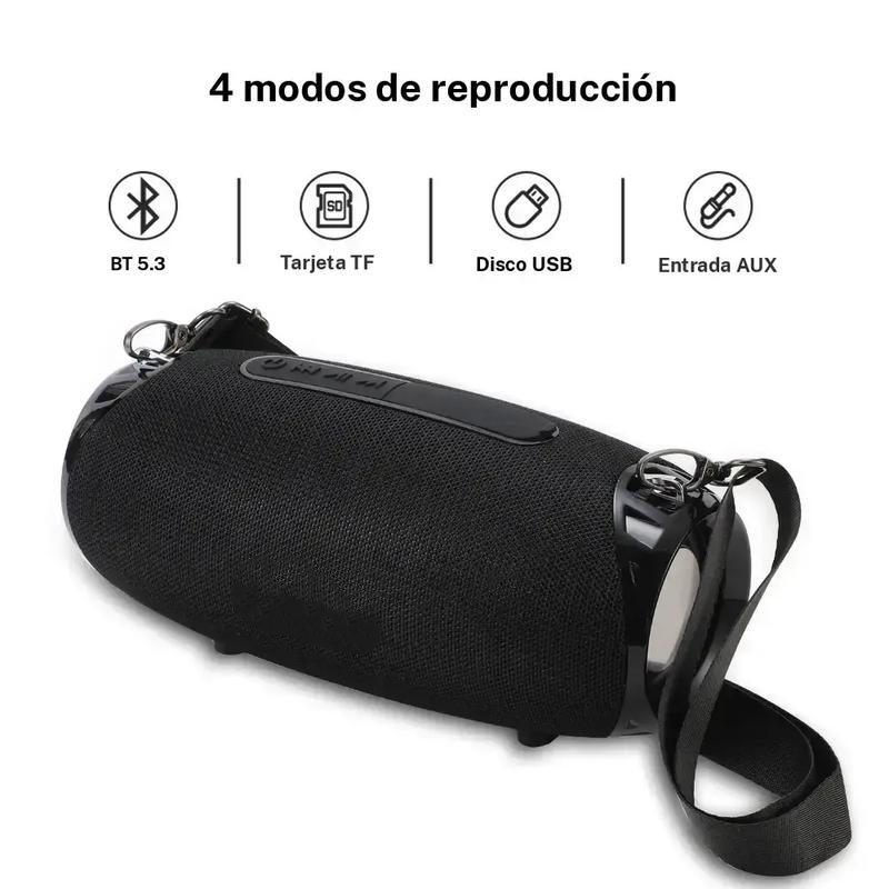 Altavoz Bluetooth Portátil Impermeable | Recargable por USB, con Micrófono Integrado y Sonido Potente
