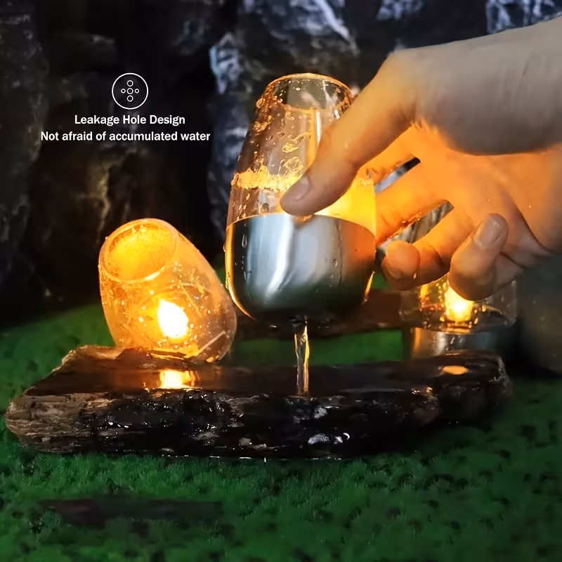a set of six solar powered led candle lights flickering flameless candles for tabletop indoor decorative lights ip44 suitable for home garden balcony party and christmas holiday decorations Product details 2