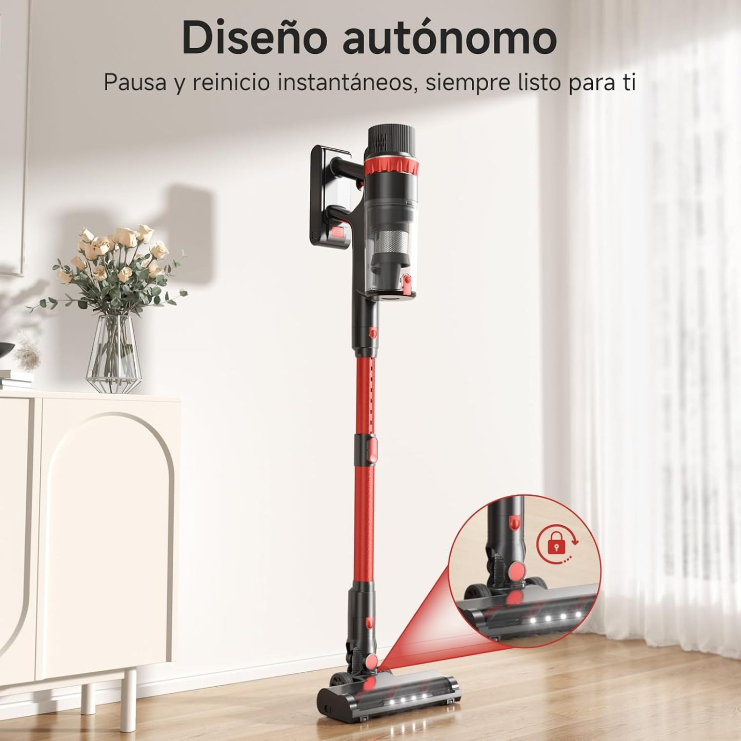 Aspiradora Sin Cable 530W | Succión 48 kPa, Hasta 70 Min de Autonomía y Pantalla Táctil
