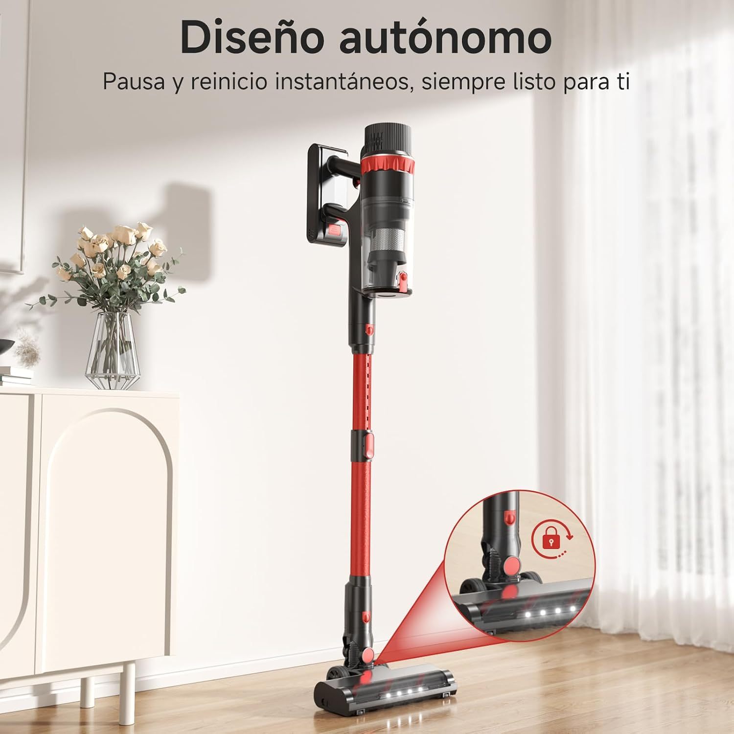 Aspiradora Sin Cable 530W | Succión 48 kPa, Hasta 70 Min de Autonomía y Pantalla Táctil