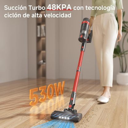 Aspiradora Sin Cable 530W | Succión 48 kPa, Hasta 70 Min de Autonomía y Pantalla Táctil
