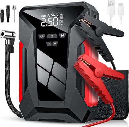 Arrancador de Batería para Coche 10000 mAh | Fuente de Alimentación de Emergencia con Bolsa de Transporte