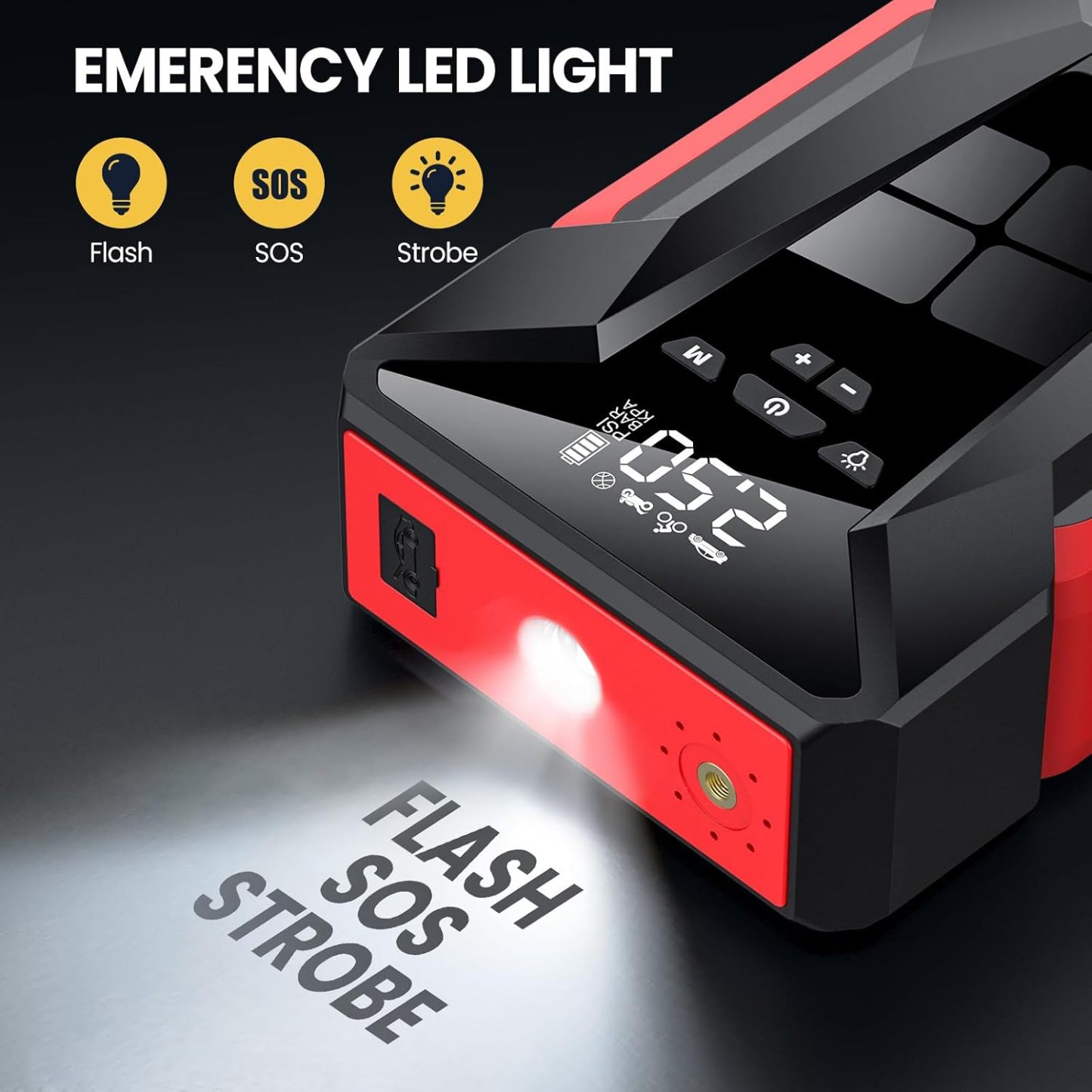Arrancador de Batería para Coche 10000 mAh | Fuente de Alimentación de Emergencia con Bolsa de Transporte