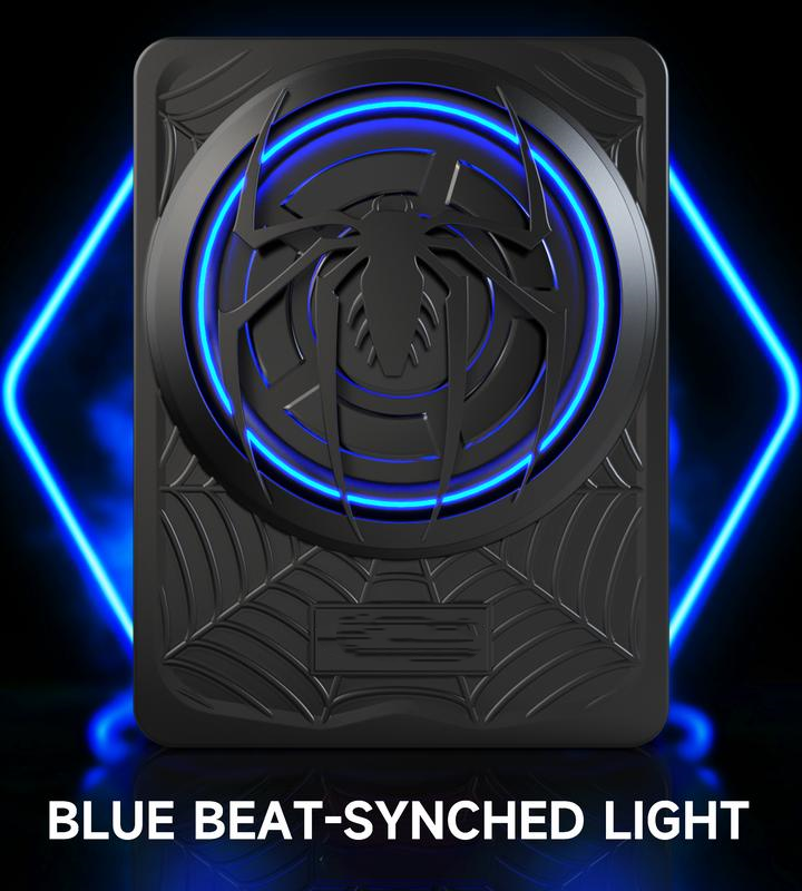 Subwoofer 1200W para coche bajo el asiento con amplificador slim, graves profundos, control de ganancia, bass boost y luz LED ambiental