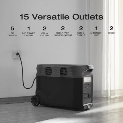 estación de energía portátil 3600Wh 3600W, batería LFP, carga rápida y energía de respaldo para hogar, camping y cortes de luz