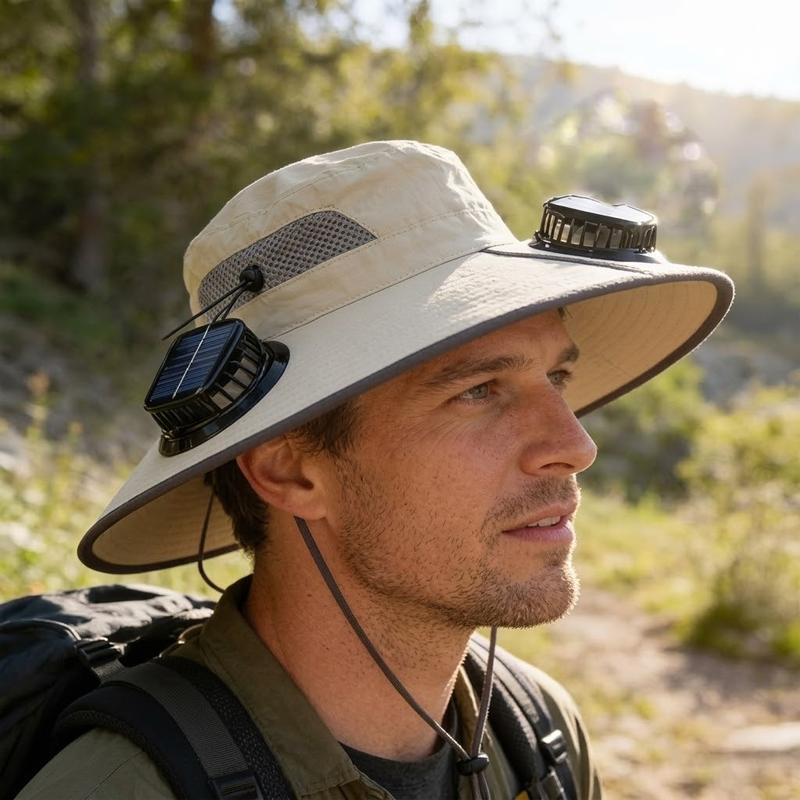 Gorra con Ventilador Solar 3 en 1 | Protección UV, Recargable y Resistente al Agua para Verano y Actividades al Aire Libre