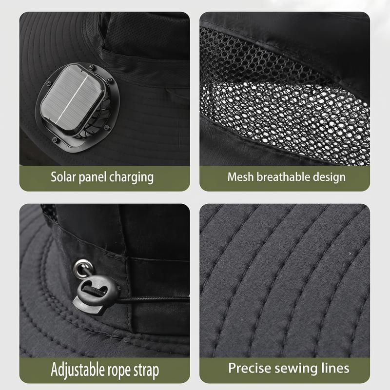 Gorra con Ventilador Solar 3 en 1 | Protección UV, Recargable y Resistente al Agua para Verano y Actividades al Aire Libre