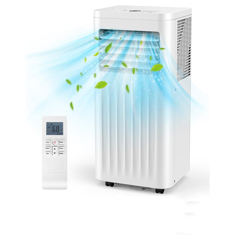 Aire Acondicionado Portátil 8000–10000 BTU | Enfriamiento Rápido hasta 32 m², Control Remoto, Temporizador 24H y Kit de Ventana Incluido