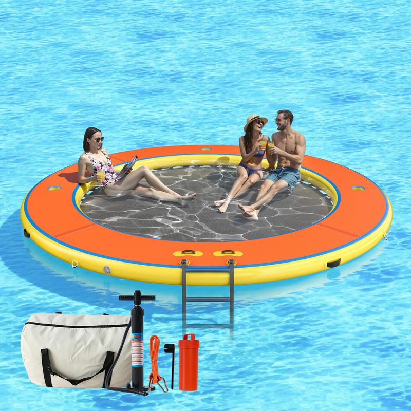 Hamaca Inflable de Agua para Adultos y Niños | Plataforma Flotante con Malla para Lago, Playa y Verano