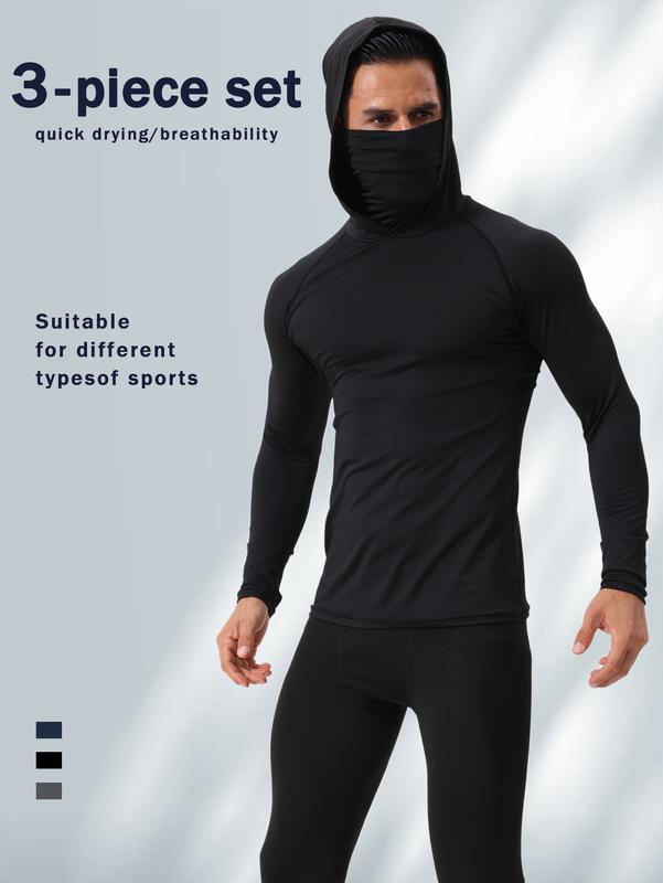 Pack de 6 Sudaderas Deportivas con Capucha para Hombre | Tejido Transpirable, Secado Rápido y Protección Facial