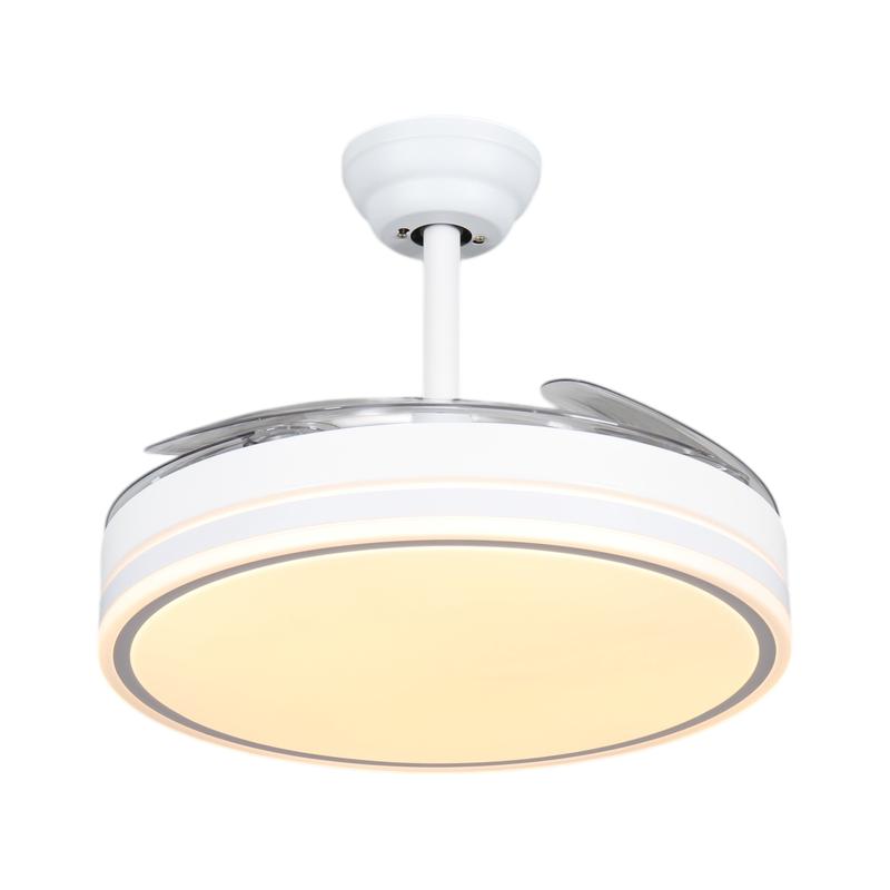 Ventilador de Techo con Luz LED y Mando a Distancia | Motor DC Silencioso, Aspas Retráctiles, 6 Velocidades y Temporizador