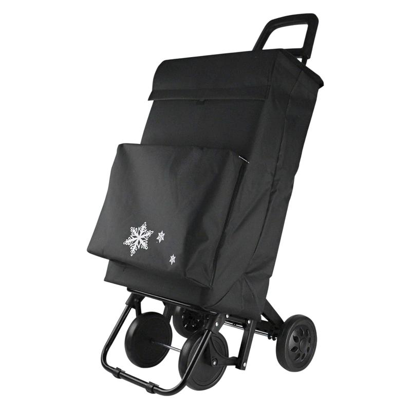 Carrito de Compra Plegable con Bolsa Térmica Impermeable | 4 Ruedas, Ligero y Resistente, 40L