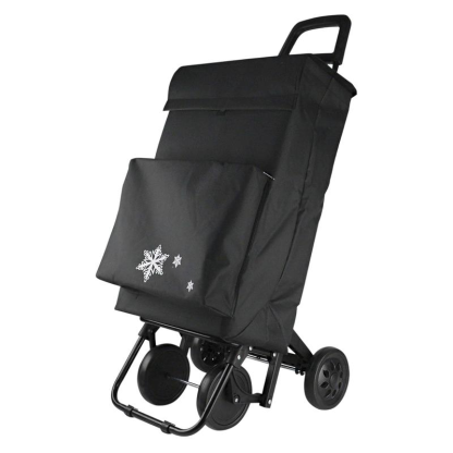 Carrito de Compra Plegable con Bolsa Térmica Impermeable | 4 Ruedas, Ligero y Resistente, 40L