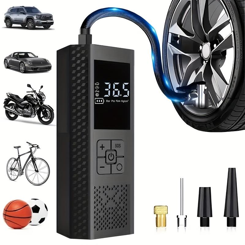 Inflador Portátil 150 PSI con Manómetro Digital | Inalámbrico, Batería Recargable y Luz LED